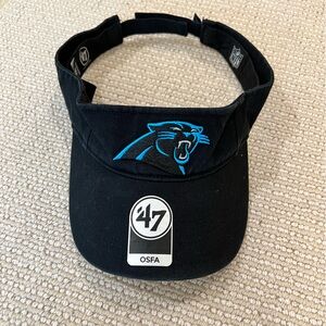 Men’s ‘47 black Carolina Panthers clean up visor